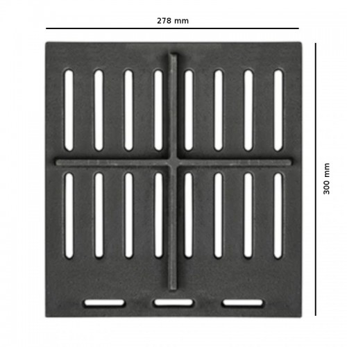 Temprix - Ruszt zeliwny zespolony do kominka pieca Uniflam 30x27,8 