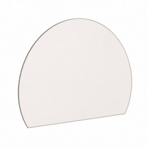 Szkło kominkowe żaroodporne na wymiar 3 mm w kształcie fragmentu koła