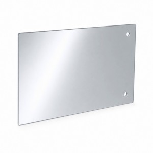 Szkło kominkowe żaroodporne na wymiar Mirror Glass z dwoma otworami