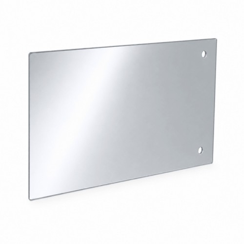 Temprix - Szklo kominkowe zaroodporne na wymiar Mirror Glass z dwoma otworami 