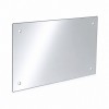 Szkło kominkowe żaroodporne na wymiar Mirror Glass z czterema otworami 