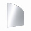 Szkło kominkowe żaroodporne na wymiar Mirror Glass z półokrągłym nacięciem 