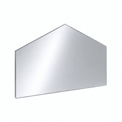 Szkło kominkowe żaroodporne na wymiar Mirror Glass w kształcie domku