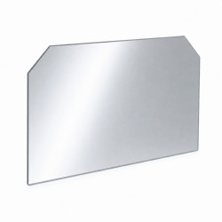 Szkło kominkowe żaroodporne na wymiar Mirror Glass z dwoma ściętymi rogami