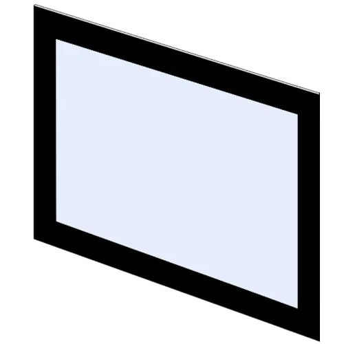 Szyba kominkowa prosta dekor do kominka Lechma Eco PL210