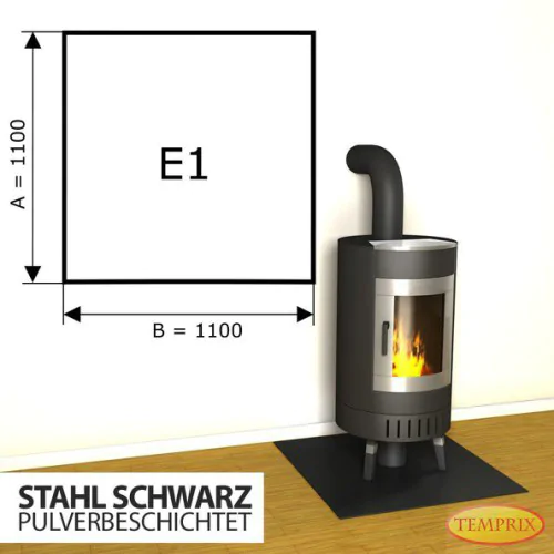 Blacha pod kominek ze stali czarnej E1