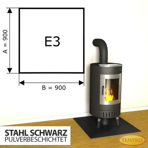 Blacha pod kominek ze stali czarnej E3