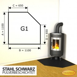 Podstawa kominkowa ze stali czarnej G1