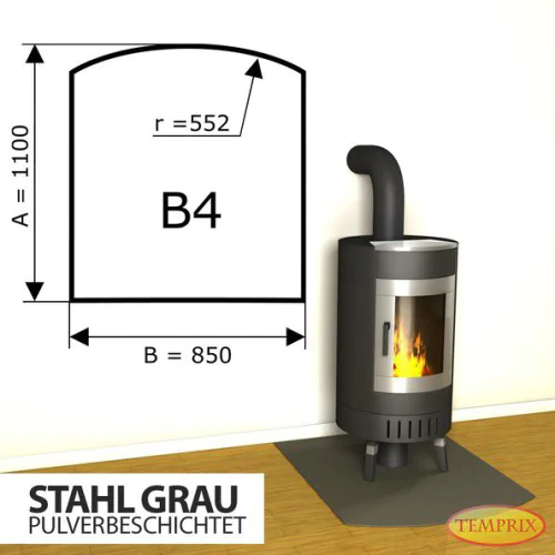 Temprix - Blacha pod kominek ze stali szarej B4