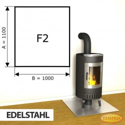 Podstawa kominkowa ze stali nierdzewnej F2