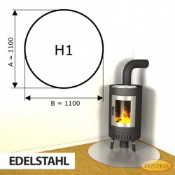 Podstawa kominkowa ze stali nierdzewnej H1