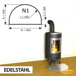 Podstawa kominkowa ze stali nierdzewnej N1