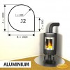 Podstawa kominkowa z aluminium J2 