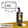 Podstawa kominkowa z aluminium M5 