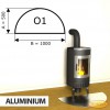 Podstawa kominkowa z aluminium O1 