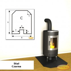Podstawa pod kominek ze stali czarnej CS2