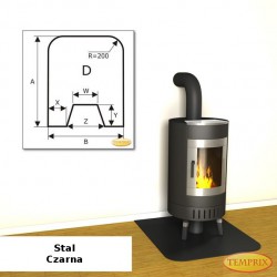Podstawa pod kominek ze stali czarnej DS6