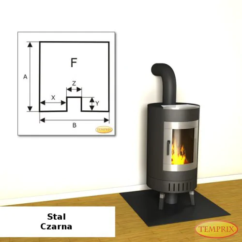 Podstawa pod kominek ze stali czarnej FS2