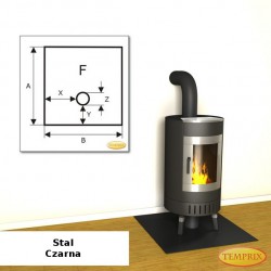 Podstawa pod kominek ze stali czarnej FS4