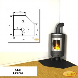 Podstawa pod kominek ze stali czarnej GS4