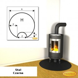 Podstawa pod kominek ze stali czarnej HS5