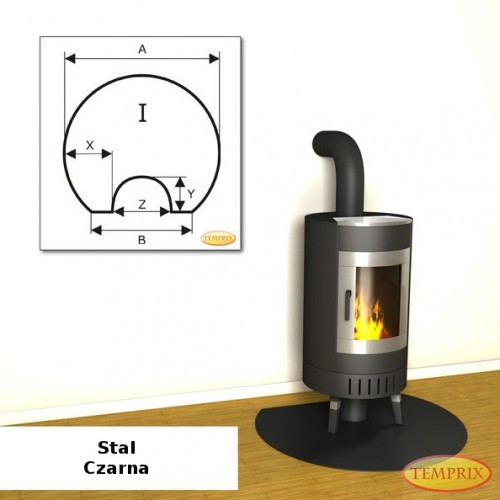 Temprix - Podstawa pod kominek ze stali czarnej IS5 