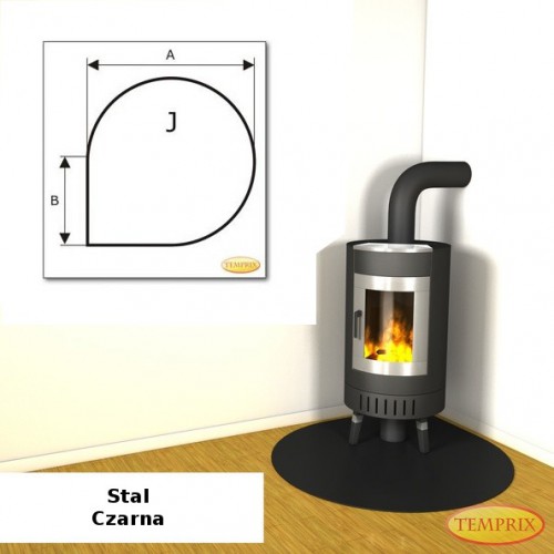 Temprix - Podstawa pod kominek ze stali czarnej JS1 
