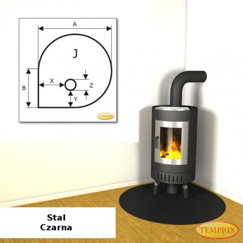 Temprix - Podstawa pod kominek ze stali czarnej JS4 