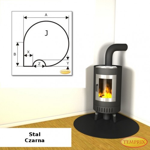 Temprix - Podstawa pod kominek ze stali czarnej JS5 