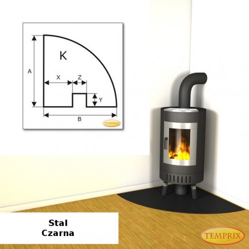 Temprix - Podstawa pod kominek ze stali czarnej KS2 
