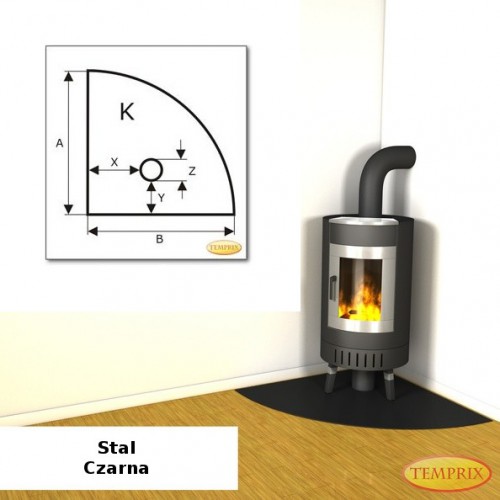 Temprix - Podstawa pod kominek ze stali czarnej KS4 