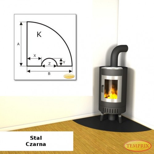 Temprix - Podstawa pod kominek ze stali czarnej KS5 