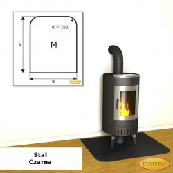 Podstawa przed kominek ze stali czarnej MS1