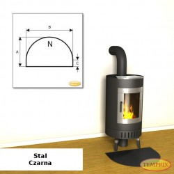 Podstawa przed kominek ze stali czarnej NS1