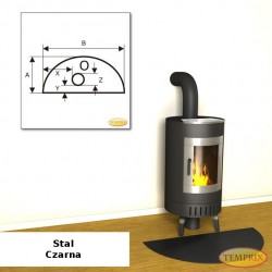 Podstawa przed kominek ze stali czarnej OS4
