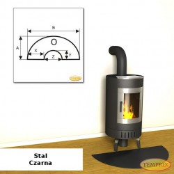 Podstawa przed kominek ze stali czarnej OS5