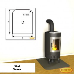 Podstawa pod kominek ze stali szarej DS1