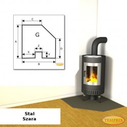 Podstawa pod kominek ze stali szarej GS2