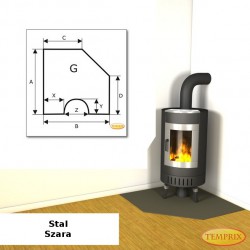 Podstawa pod kominek ze stali szarej GS5