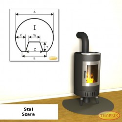 Podstawa pod kominek ze stali szarej IS6