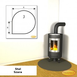 Podstawa pod kominek ze stali szarej JS1