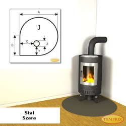 Podstawa pod kominek ze stali szarej JS4