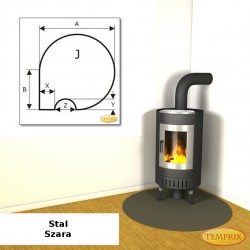 Podstawa pod kominek ze stali szarej JS5