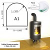 Podstawa kominkowa z fazą ze szkła przezroczystego A1 